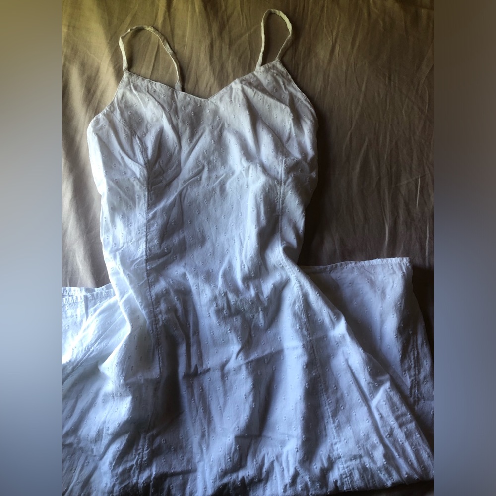 White Old Navy midi tank dress